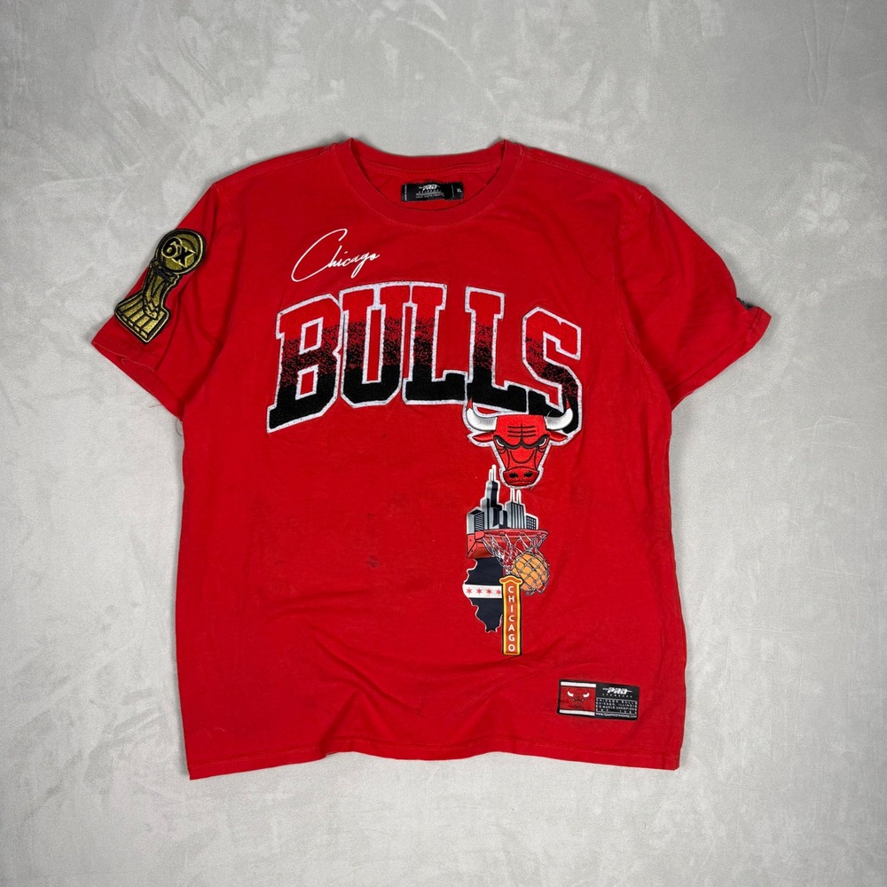 Y2K Mens Pro Standard Chicago Bulls 6x Champions Graphic Tee XL